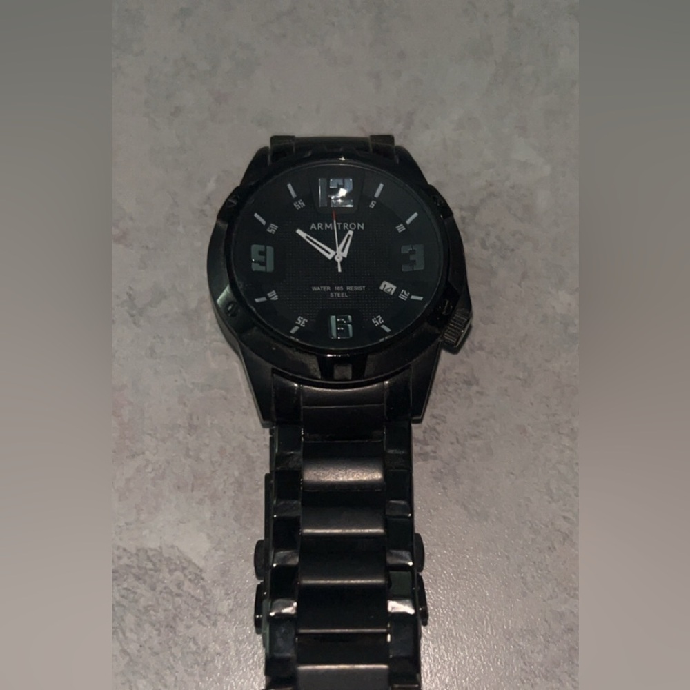 Armitron Men’s Black Stainless Steel  Watch